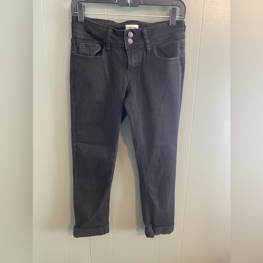 SO Juniors Size 7 Black Ankle Jeans